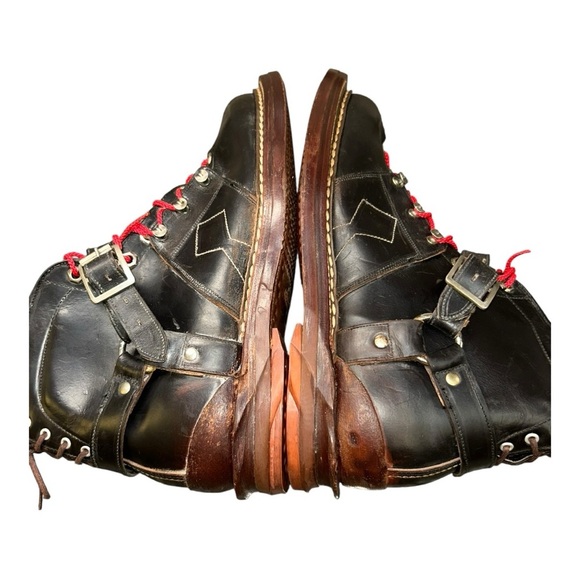 Original Chippewa ski leather boots  UNION STAMPED VINTAGE black/brown size 10.5 - Picture 9 of 15